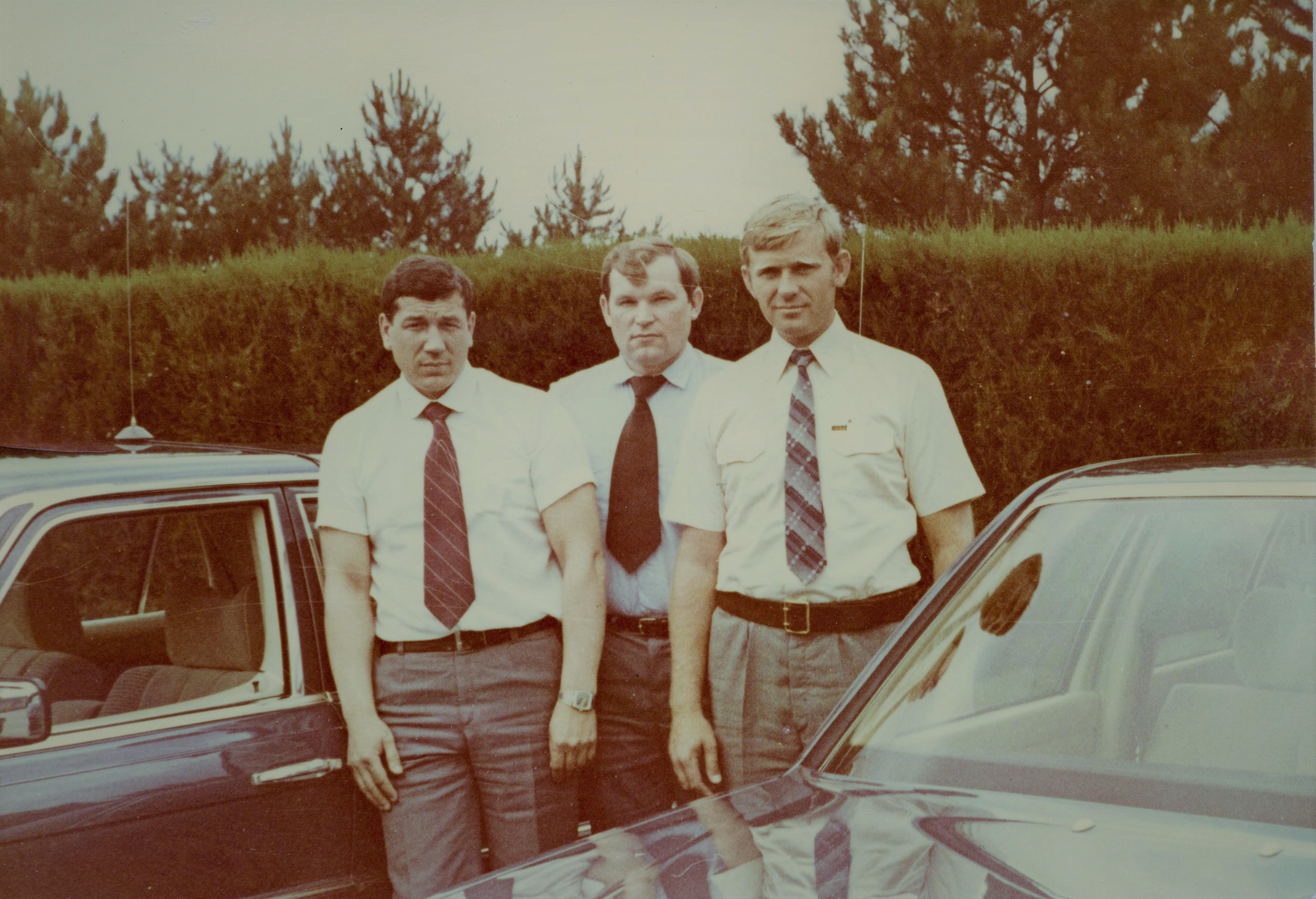 Сотрудники "девятки" во время встречи Л.И. Брежнева в Симферополе. Начало 1980-х. © Фото из личного архива В.В. Тупицына