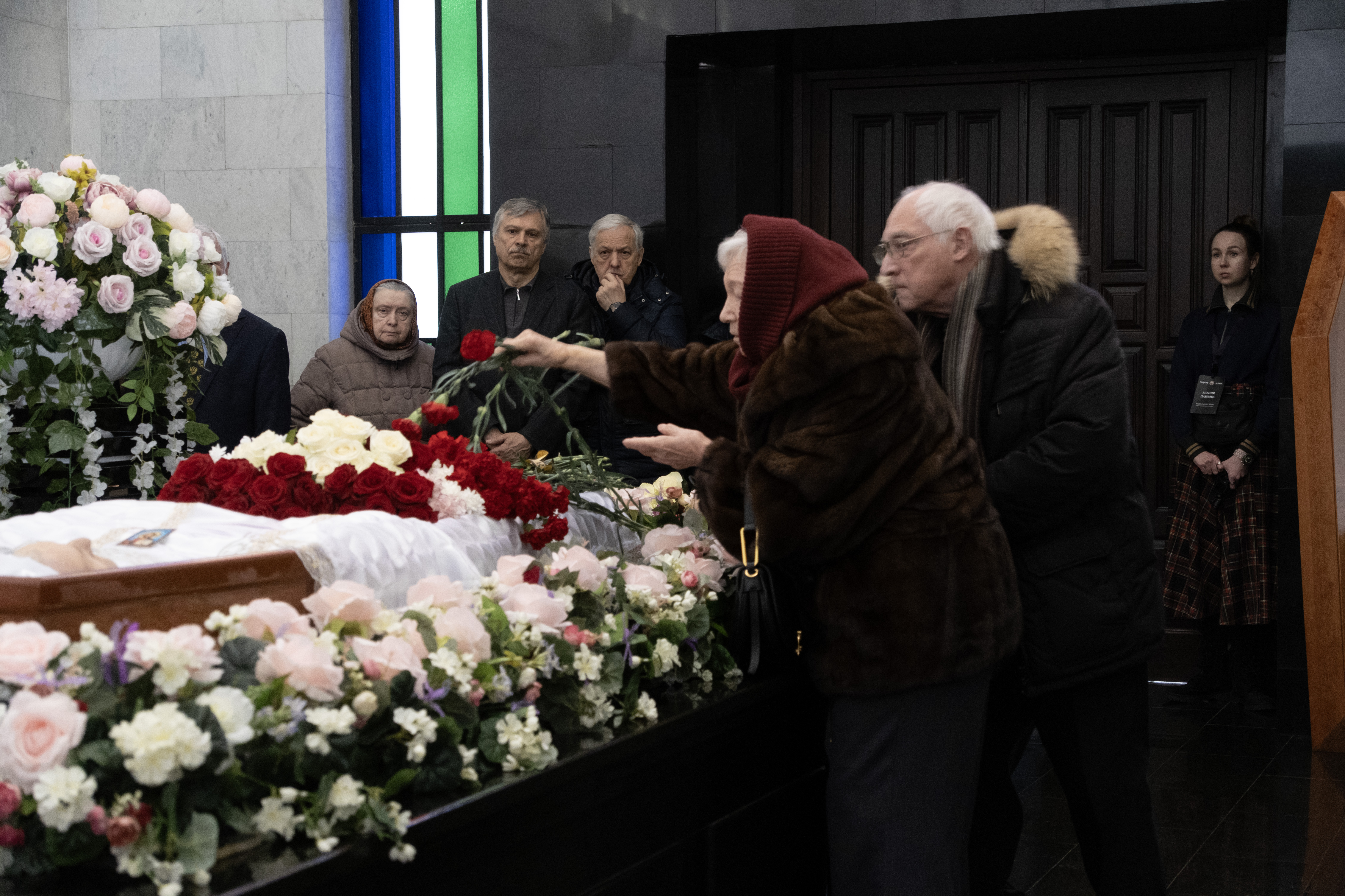 Прощание с председателем Центрального Совета Всесоюзной пионерской организации им. В.И. Ленина при ЦК ВЛКСМ (1971-1984), депутатом Госдумы 1-го созыва (1993-1995) Алевтиной Федуловой в малом ритуальном зале ЦКБ в Москве. 9 февраля 2026 г. Федулова скончавшейся 5 февраля на 86-м году жизни. © Фото: Дмитрий Волин/Кремлевский холм